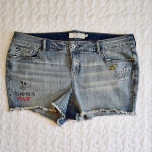 Torrid cutoff shorts, size 16